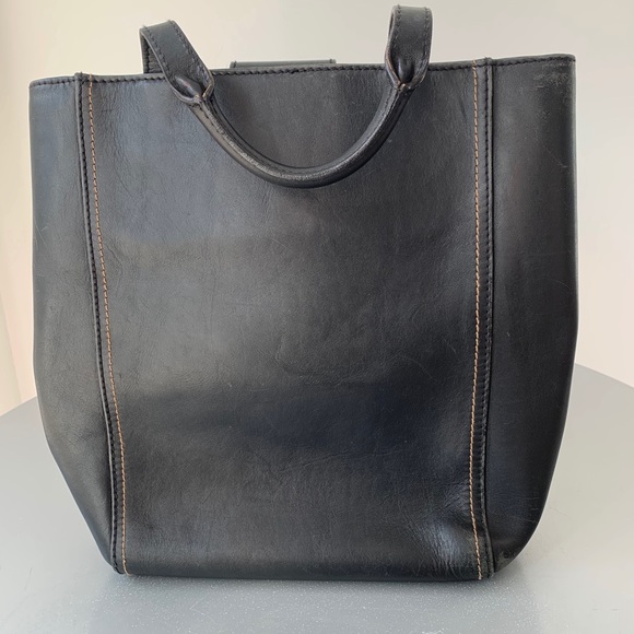 Ralph Lauren Black Leather Shopper Tote Bag - Picture 2 of 5